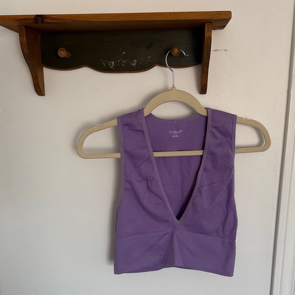 Urban Outfitters Purple Fitted Crop Tank